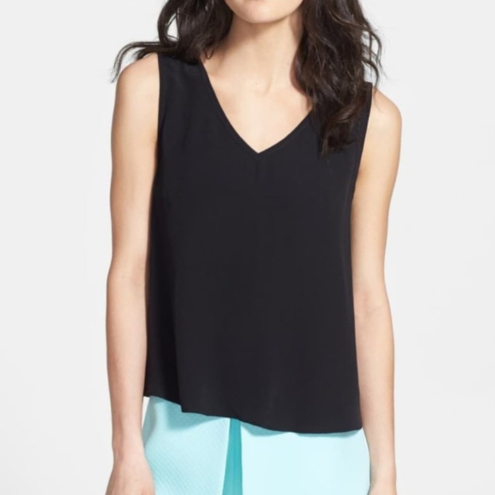 Wayf Black V-Neck Sleeveless Tank Top NWOT